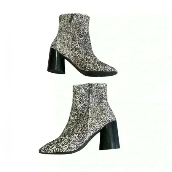 Paolo Black and White Ankle Boots - Picture 3 of 6